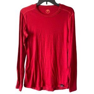 Isobaa merino wool women’s red base layer long sleeve shirt‎ large
